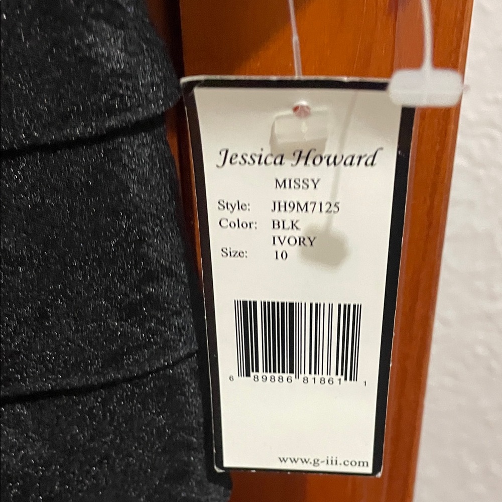 Jessica Howard Black and White Layered Dress with Jacket sz 10 new - Picture 3 of 8